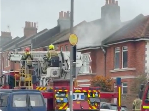 Fire crews respond to blaze at Brighton home