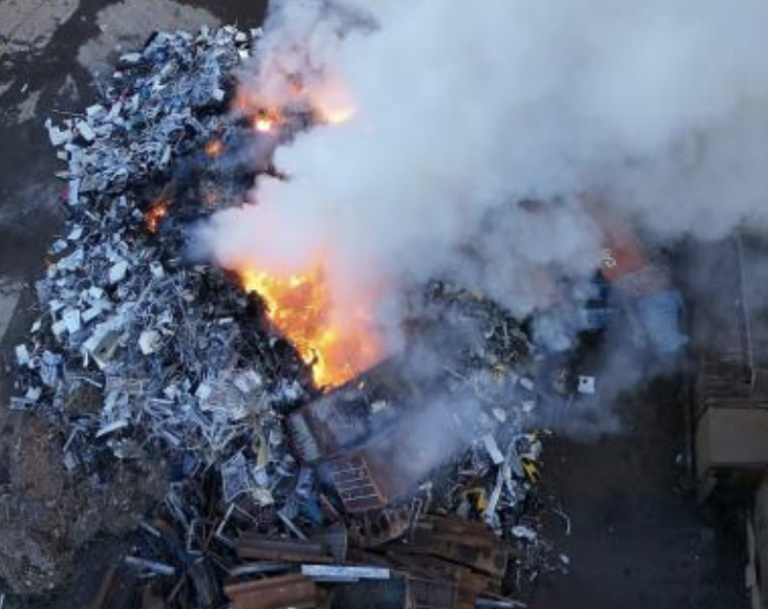 Major fire at scrap metal yard in Erith captured in dramatic photos