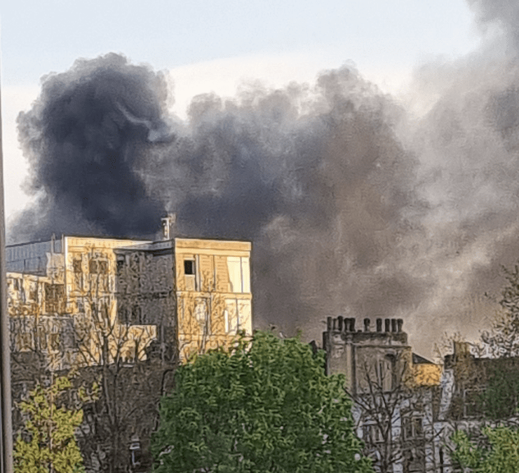 Fire Crews Called To  Elephant  And Castle  Following An Explosion And Fire