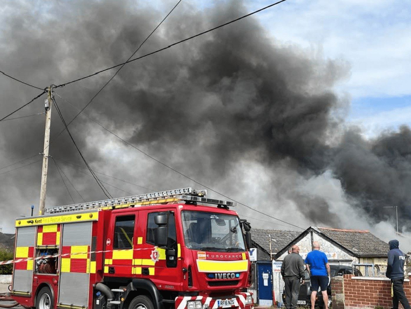 People living or working near to Leysdown Road, in Leysdown-on-Sea, Sheerness, are advised to close windows and doors as a precaution, du