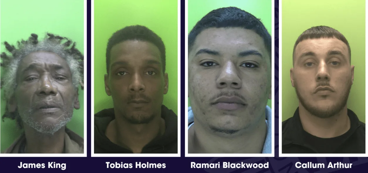Top Valley Firearms and Drug Quartet Jailed for 36 Years After Nottingham Police Raid