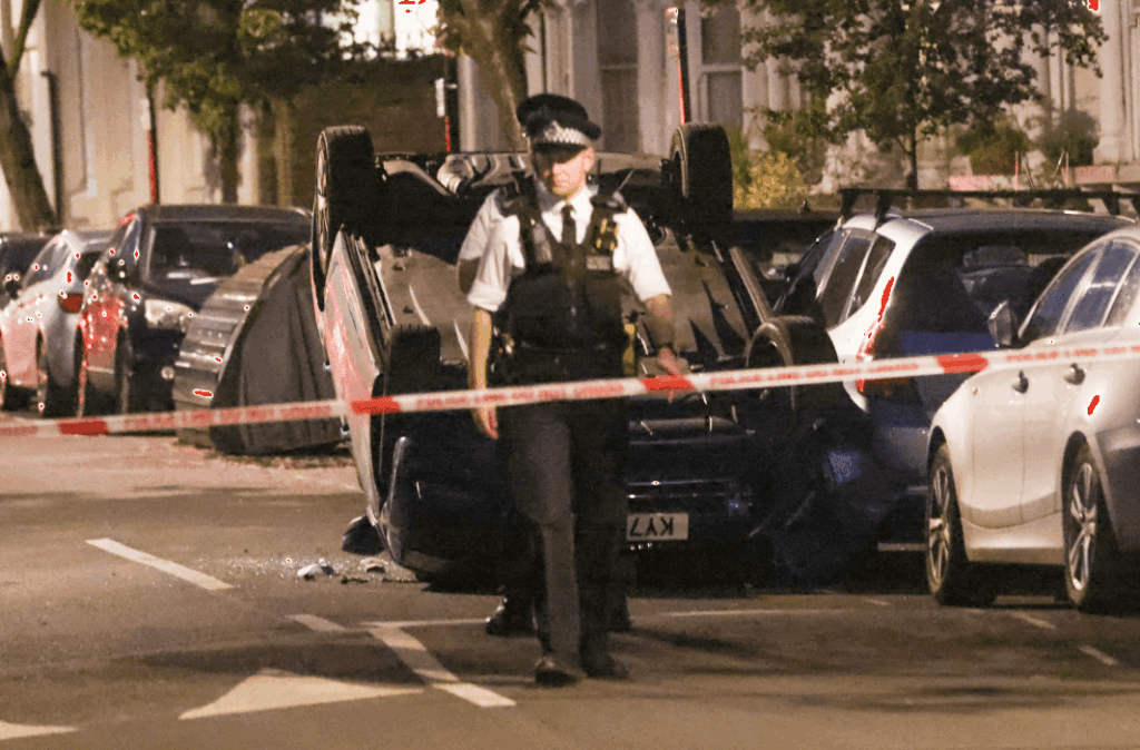 Police Say: The Victims' Vehicle Overturned As They Collided With Another Unoccupied Car As They Attempted To Escape The Shoot-out In Peckham