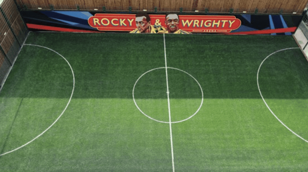 Ian Wright Opens The “rocky & Wrighty Arena” Funded By The Premier League, The Fa And Government’s Football Foundation And Ea Sports At His Former Primary School, Turnham Academy, In South East London