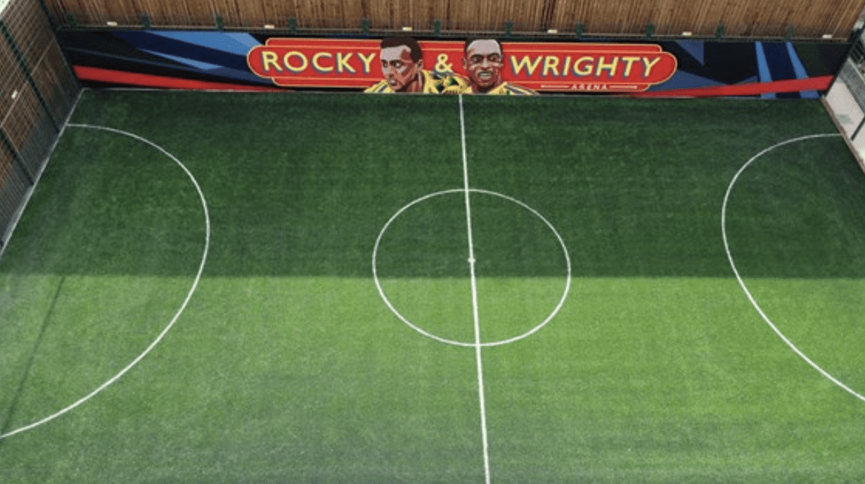Ian Wright Opens The “rocky & Wrighty Arena” Funded By The Premier League, The Fa And Government’s Football Foundation And Ea Sports At His Former Primary School, Turnham Academy, In South East London