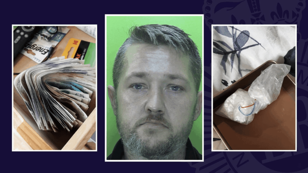 A Drug Dealer Caught By Police With Thousands Of Pounds Of Cocaine And Heroin When They Raided His Home Has Been Jailed