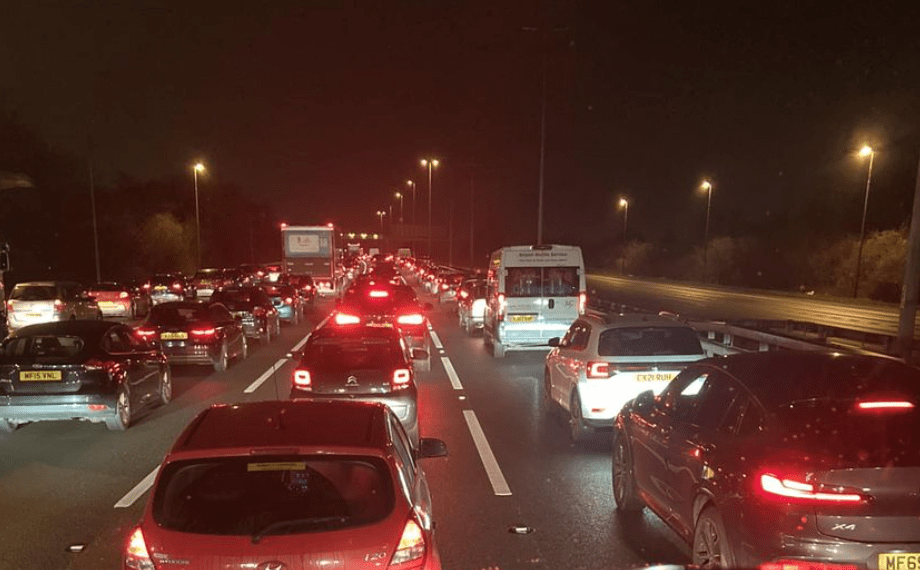 The M62 In Cheshire Is Closed Eastbound Between J8 And J9 Due To A Police Led Incident