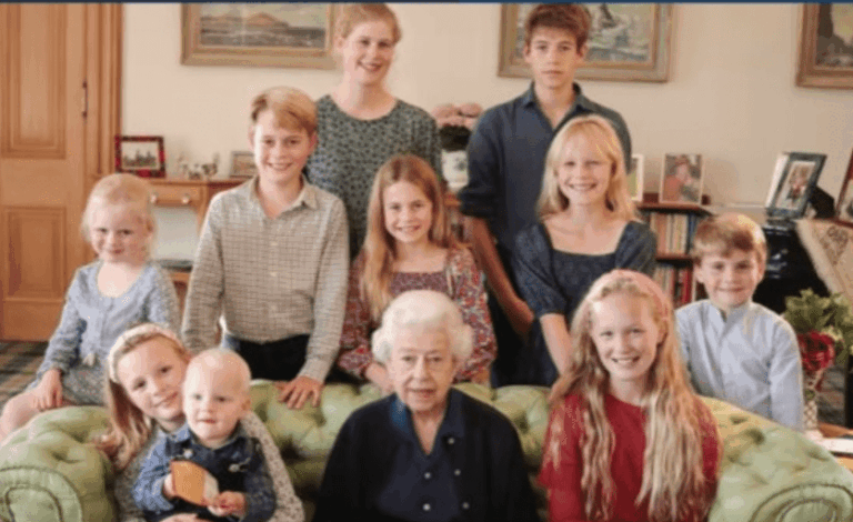 A Beautiful Picture Of The Late Queen Elizabeth Ii Surrounded By Her Grandchildren And Great-grandchildren Has Been Released To Mark What Would Have Been Her 97th Birthday