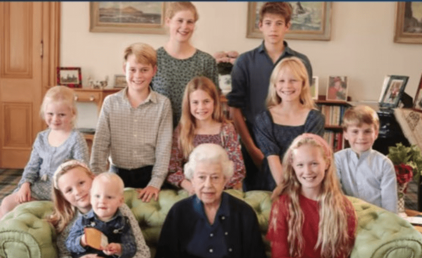 A Beautiful Picture Of The Late Queen Elizabeth Ii Surrounded By Her Grandchildren And Great-grandchildren Has Been Released To Mark What Would Have Been Her 97th Birthday