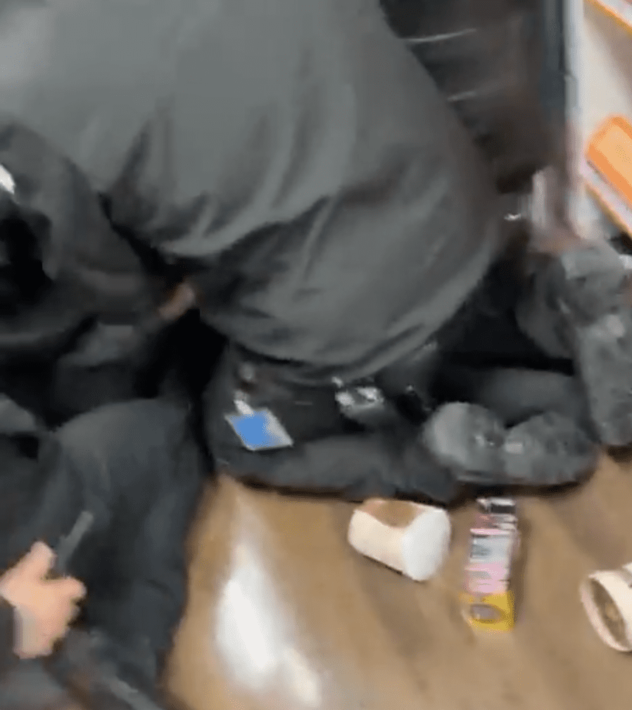 Two Civilian Security Guards'slam Dunk' A 15-year-old Black Boy To The Ground Before Handcuffing His Hands Together