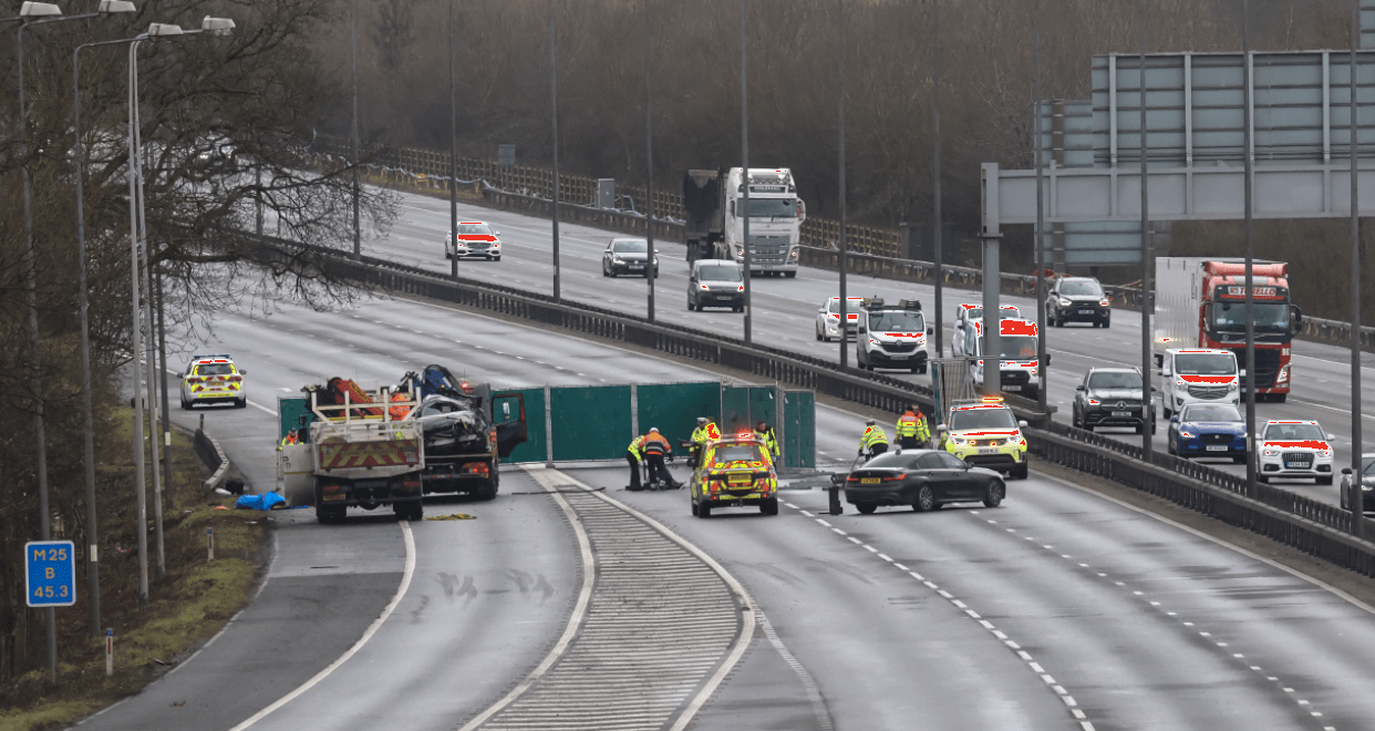 Two Killed In M25 Horror Crash Near Reigate