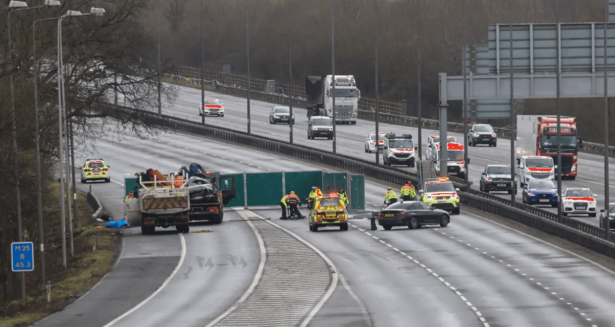 Two Dead, Two Seriously Injured in Horror M25 Crash Near Reigate – Police Urge Witnesses to Come Forward