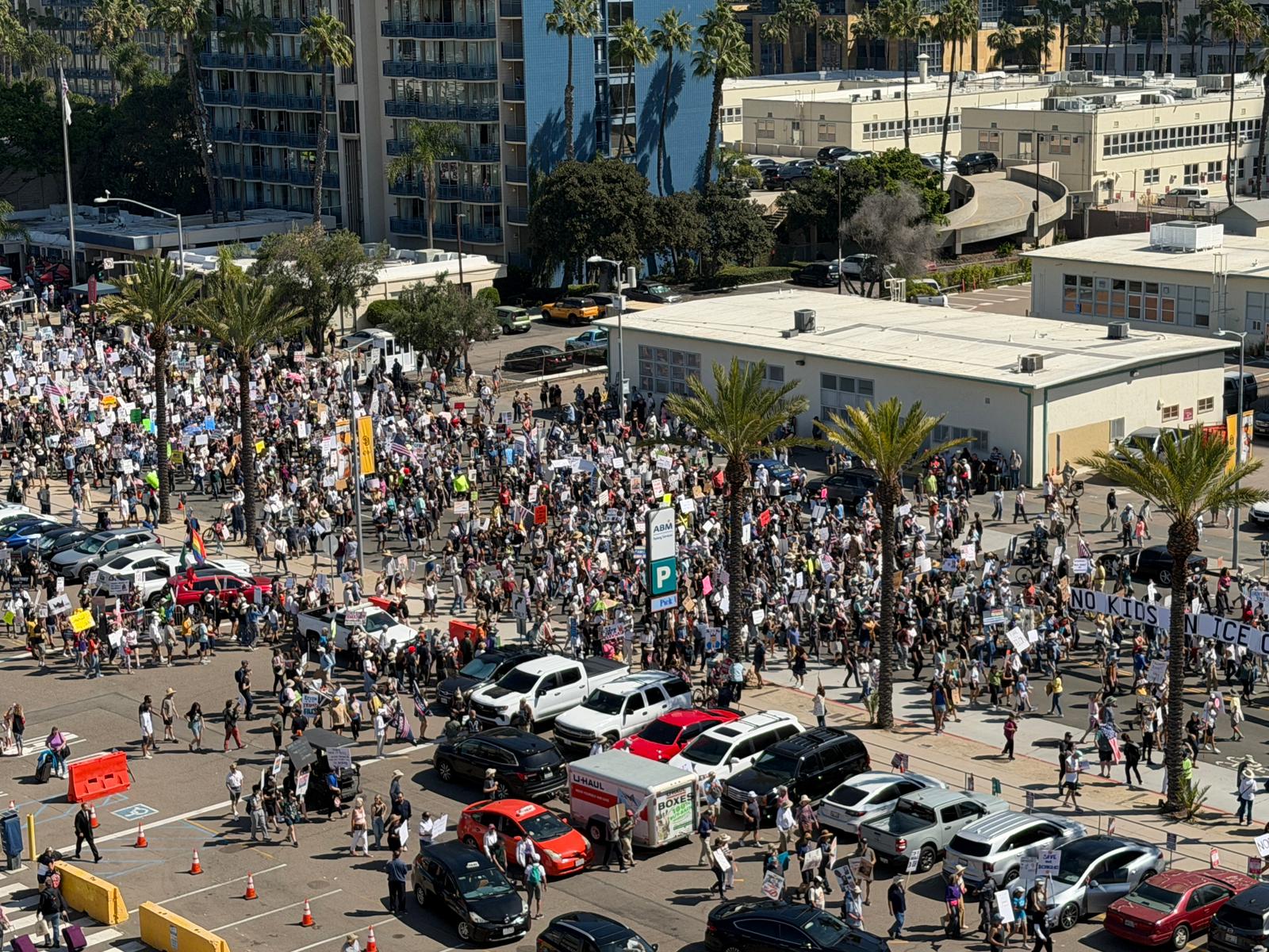 Massive “No Kings” Protests Hit San Diego as Roads Close and Cruise Operations Disrupted