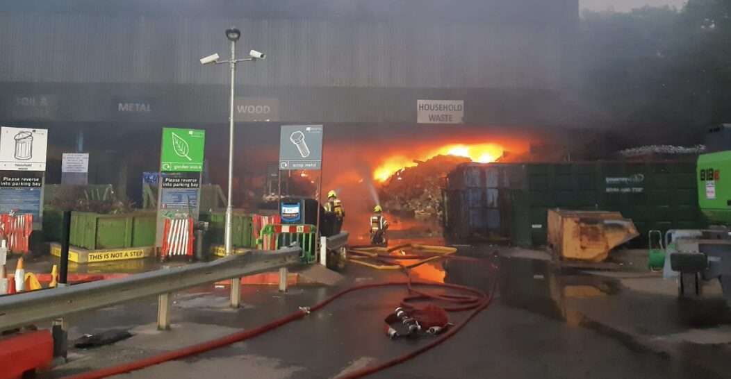 Ten Fire Engines And Around 70 Firefighters Have Been Called To A Fire At A Refuse Transfer Station On Townmead Road In Richmond Upon Thames