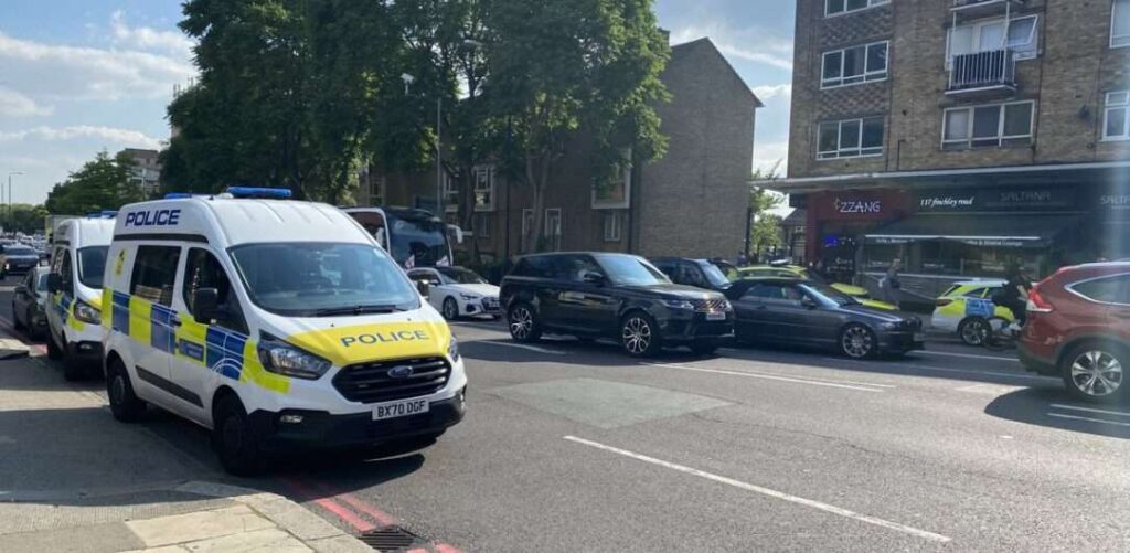 Paramedics And The Air Ambulance Doctors Have  Treated A 15-year-old Boy With A Stomach Wound In Swiss Cottage
