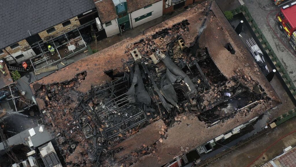 Investigation Launched After Blaze Rips Through Mu Mu  Nightclub And Bar In Maidstone Leaving It 100% Gutted By Fire
