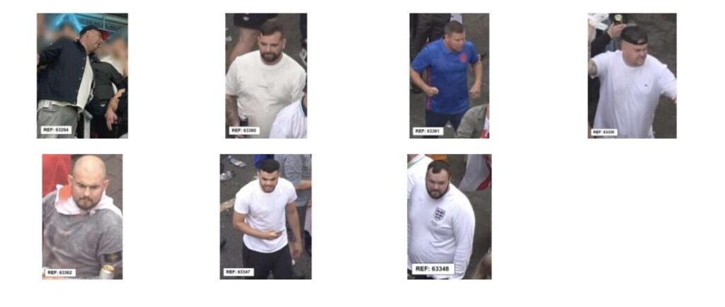 Detectives Have Released A Series Of images Of People Sought In Connection With Violence And Disorder At The Euro 2020 Final