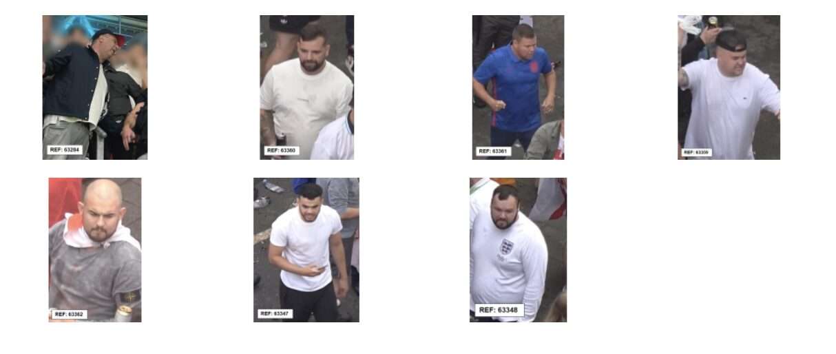 Detectives Have Released A Series Of images Of People Sought In Connection With Violence And Disorder At The Euro 2020 Final