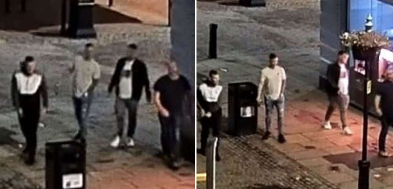 Police Investigating An Incident In Which A Lone Woman Was Threatened With Rape In Northampton Town Centre Have Released Images Of Men They Believe May Have Useful Information