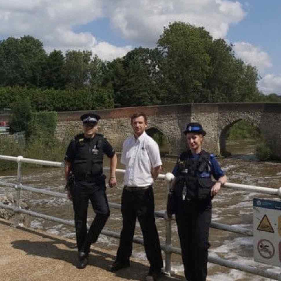Water Safety Was Top Of The Agenda When Officers From Maidstone’s Community Safety Unit Spent A Day Patrolling Parts Of The River Medway