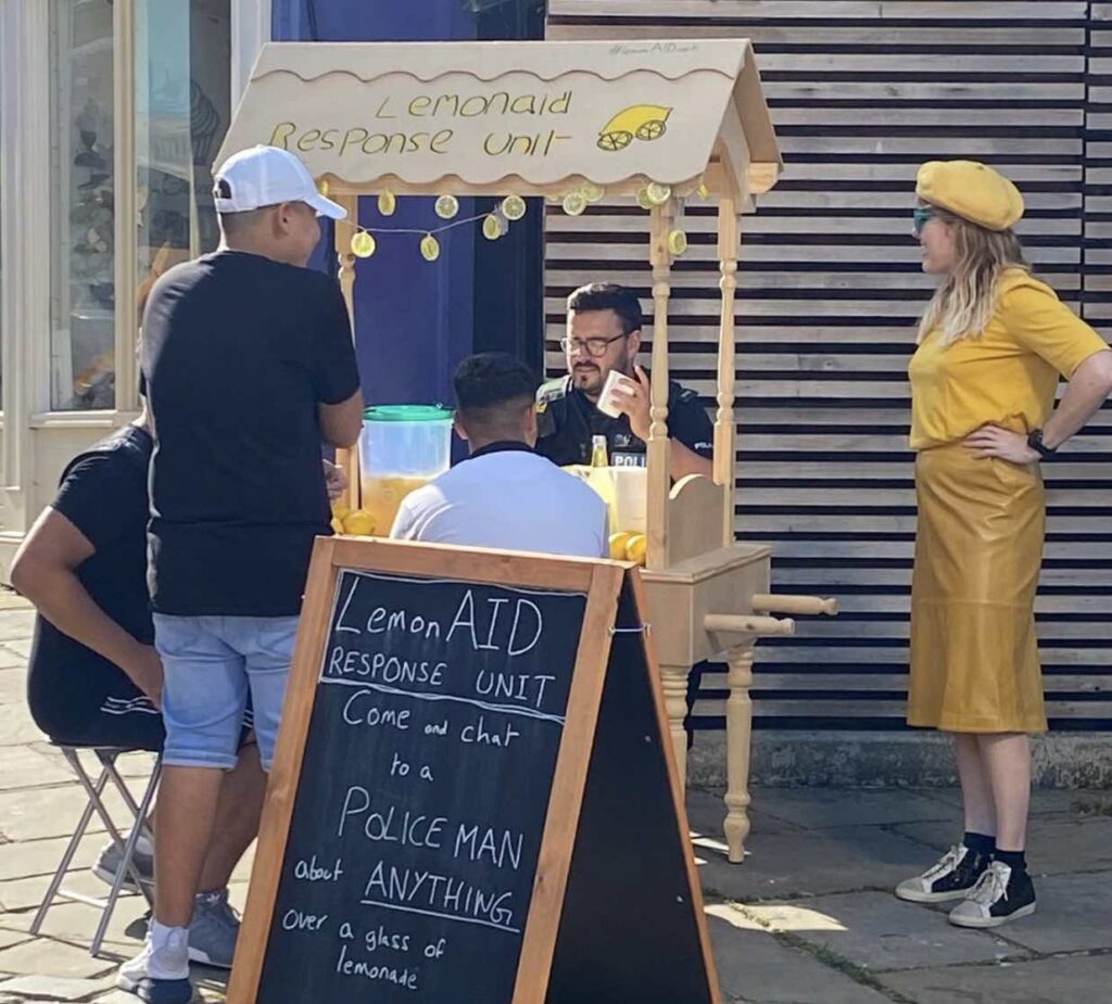 Folkestone's Community Safety Unit Has Been Keeping Its Relationship With Local Residents Sweet Thanks To A Glass Or Two Of Freshly-made Lemonade