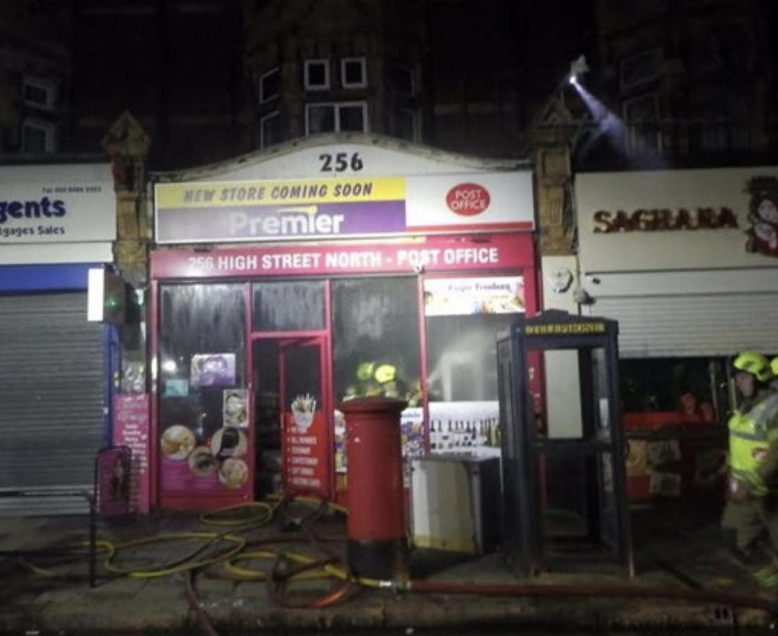 Four Fire Engines And Around 25 Firefighters Were Called To A Fire At A Shop With Flats Above On High Street North In Manor Park  On Saturday