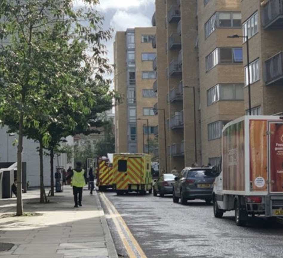 Firefighters Have Tackled A Fire At A Flat On Cassilis Road On The Isle Of Dogs This Afternoon