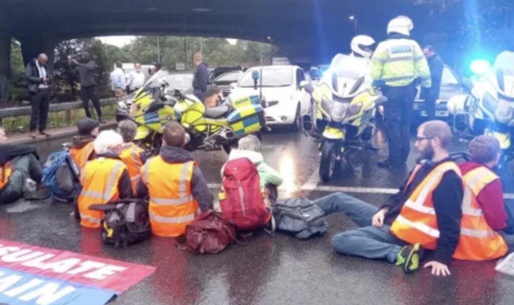 Drivers Were Left At A Standstill After Climate Group Insulate Britain Staged Their 10th Day Of Protests On Two Major Motorways In London