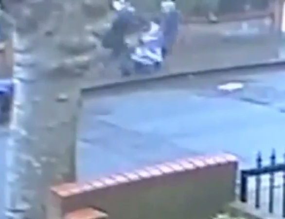 A Woman with toddler in buggy violently robbed in Broad daylight