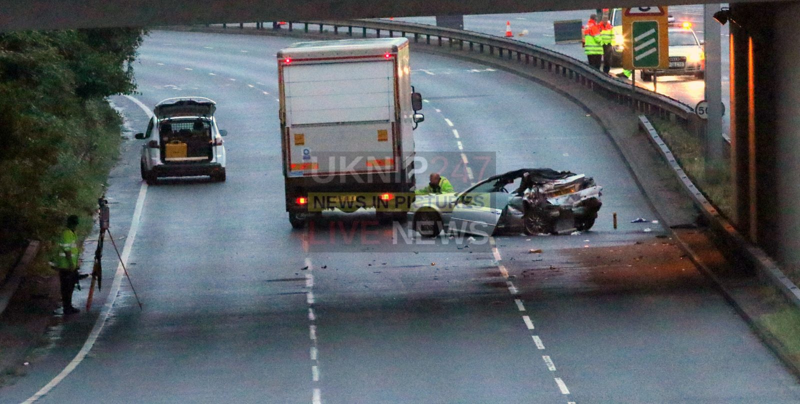 Lorry Driver Arrested as Two People Left fighting  for their Lives after A331 Crash