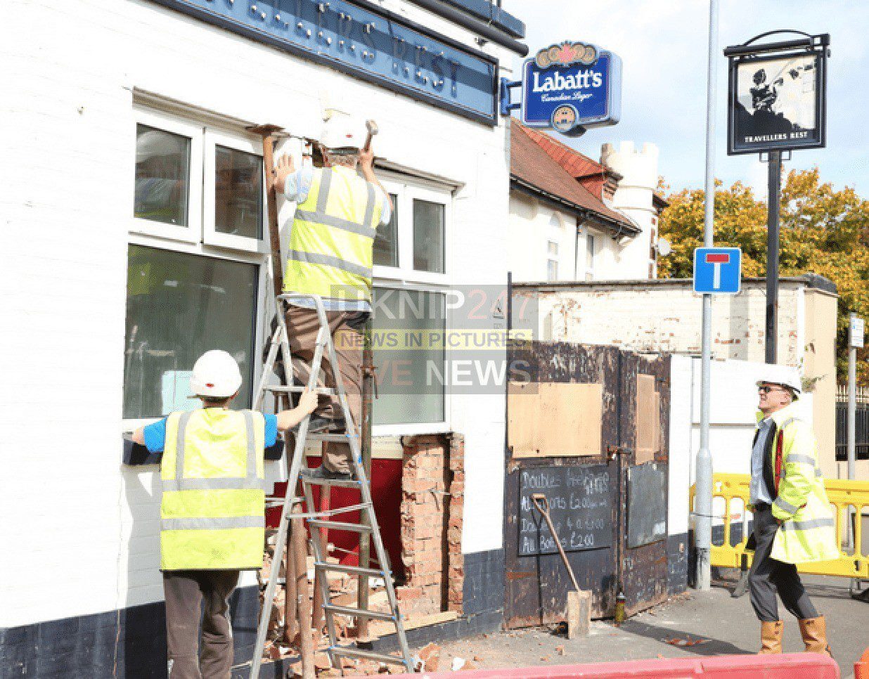 Distressed Student drives Car into Disused Pub in Portsmouth