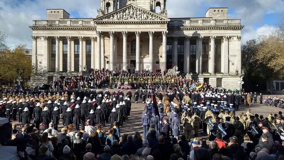 Thousands Of People From Across The City Stood In Portsmouth's Guildhall Square To Remember