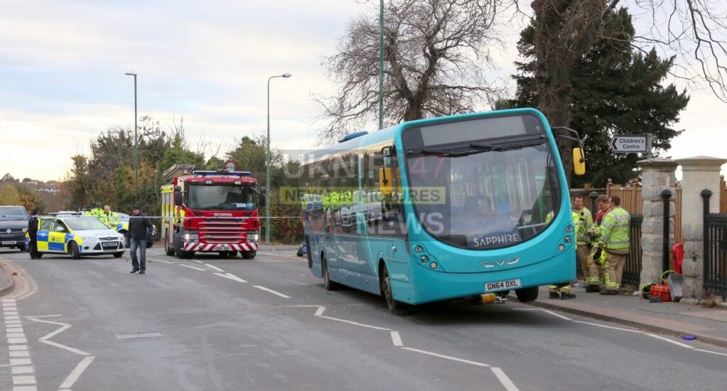 Woman Crushed Under a bus  in Freak accident  in Greenthithe