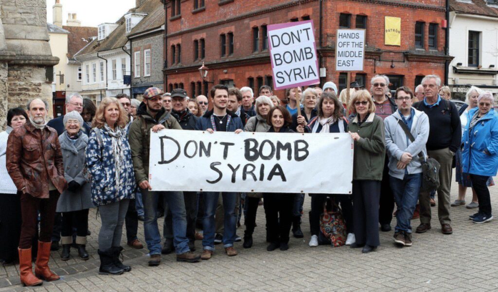 Protest Against Syria Bombing Held on the Isle of Wight