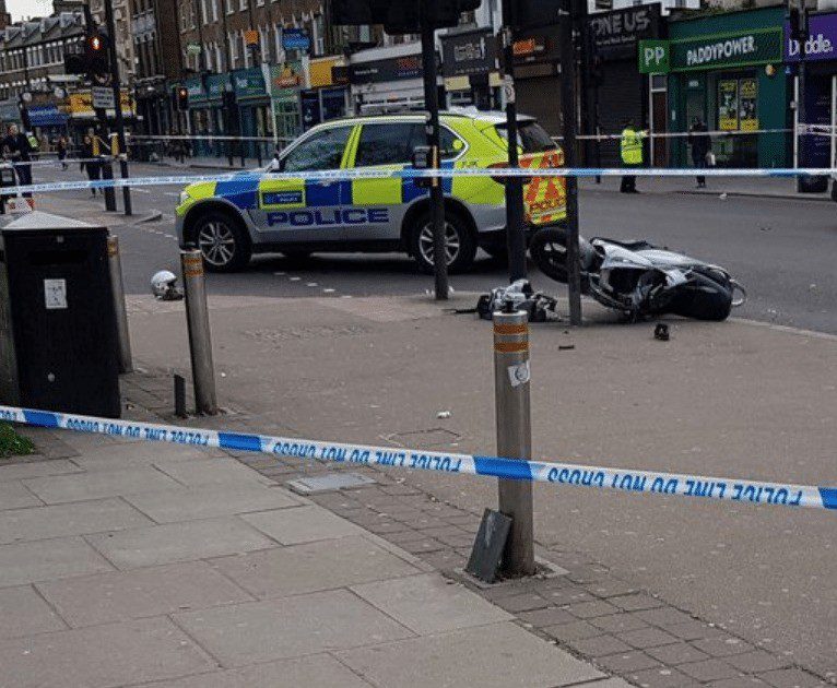 Young Moped Rider And Passenger Injured After Smashing Into Car During Police Chase