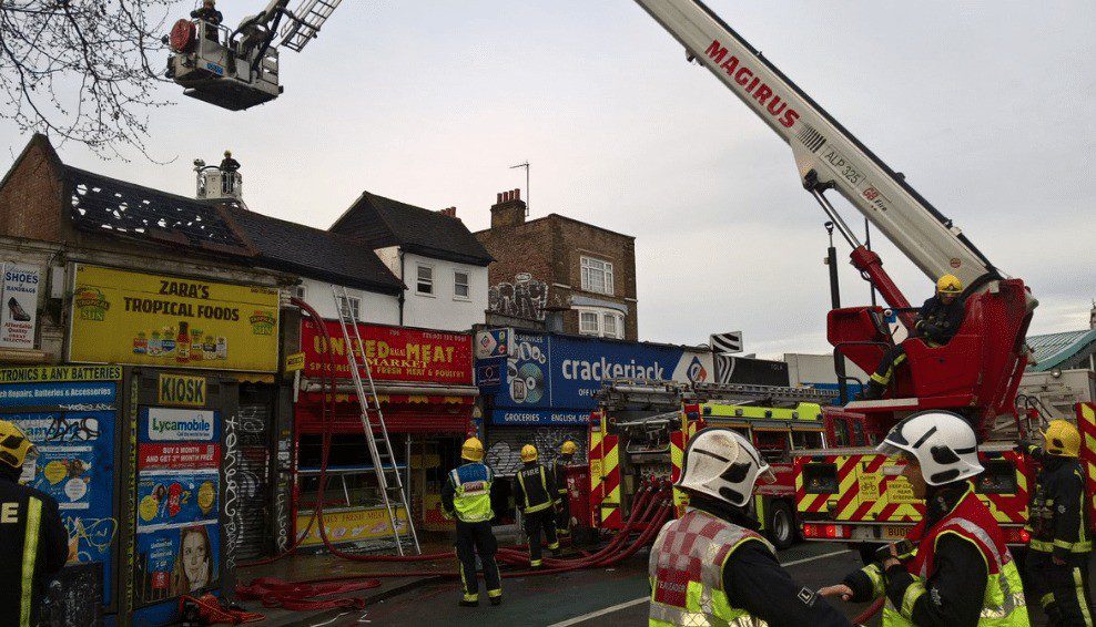 Fire Crews Tackle Blaze At  Peckham High Street