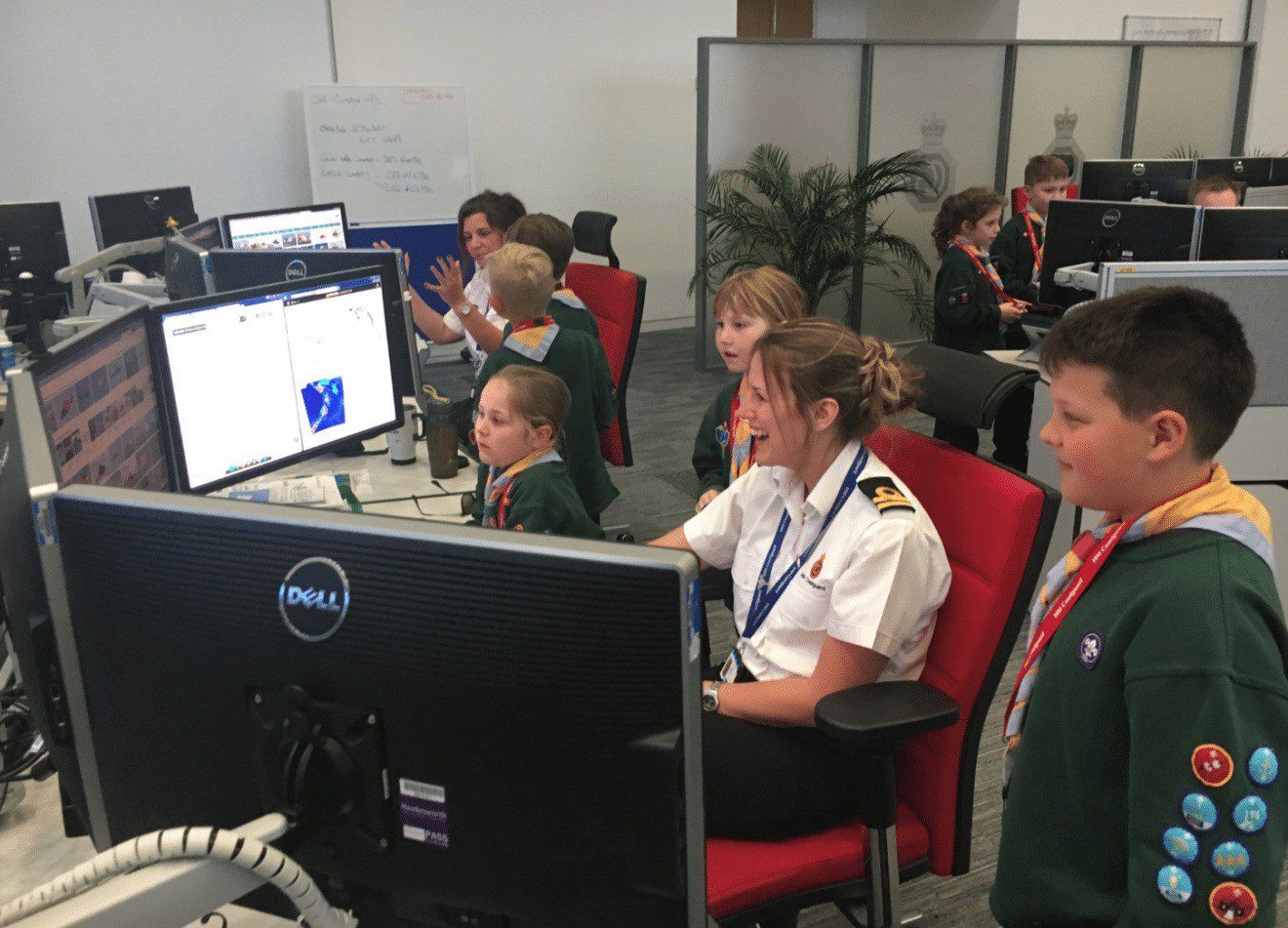 Gosport Cub Group reward Sweet tooth UK Coastguards  for  Working over Christmas