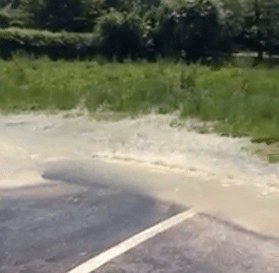 Southern Water called to Burst Main outside Isle of Wight School