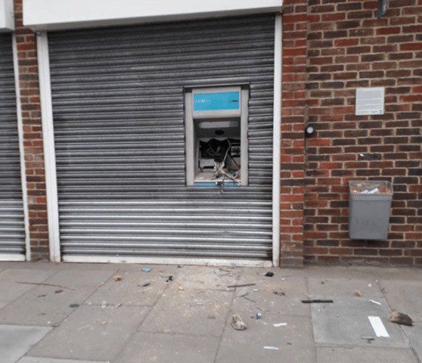 Three Yobs being questioned after Cashpoint is Damaged in Broadstairs