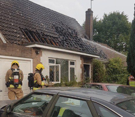 92 Year Old Pensioner Pulled From House  A Blaze  By Fire Fighters