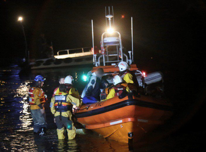 Coastguard And Lifeboat Launched After People Spotted In The Water In Newport