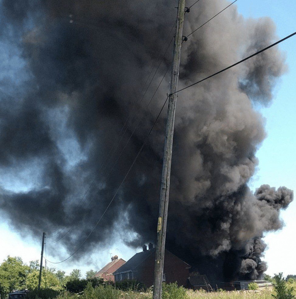 Waste fire spreads to shed and outbuilding in Sittingbourne