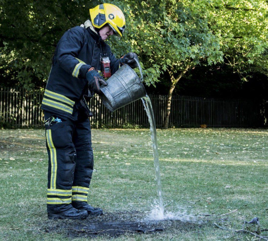 Firefighters called to park as cannabis-smoking teenagers set fire to grass