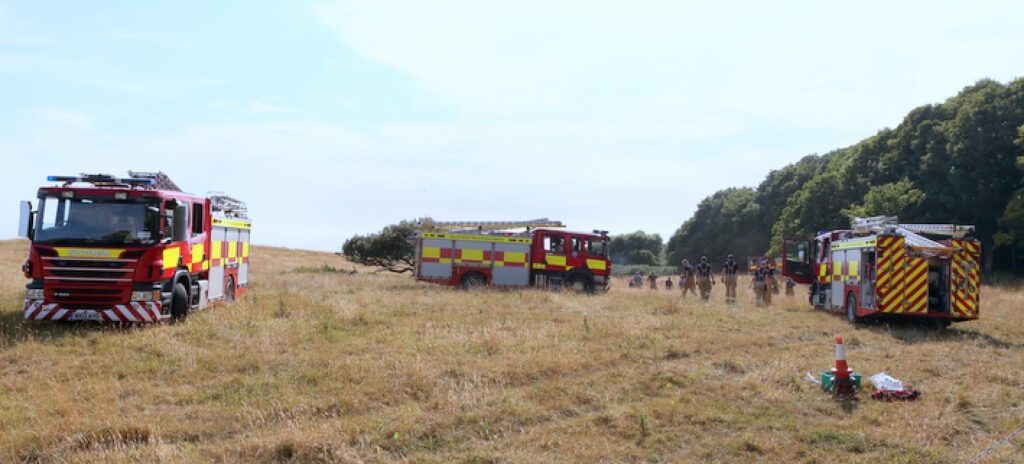 Sixty Firefighters and a Helicopter  tackle major Fire in Ventnor