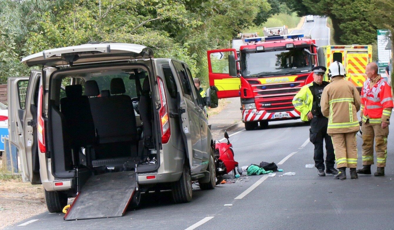 Head On Collision Outside Butterfly World In Newport
