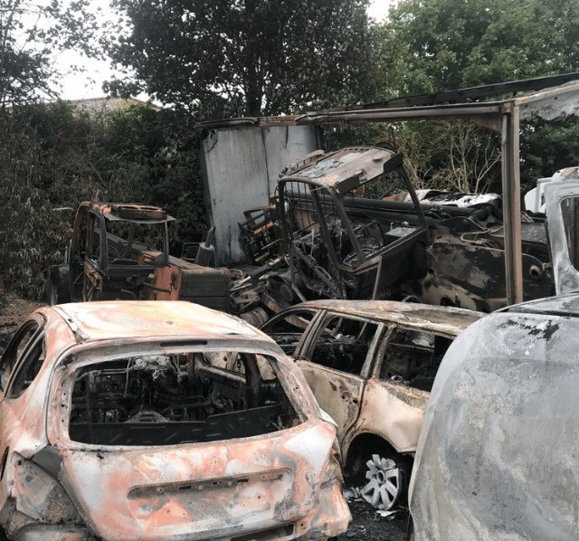 Ram Raiders Fire Bomb Police Recovery Yard In Fareham