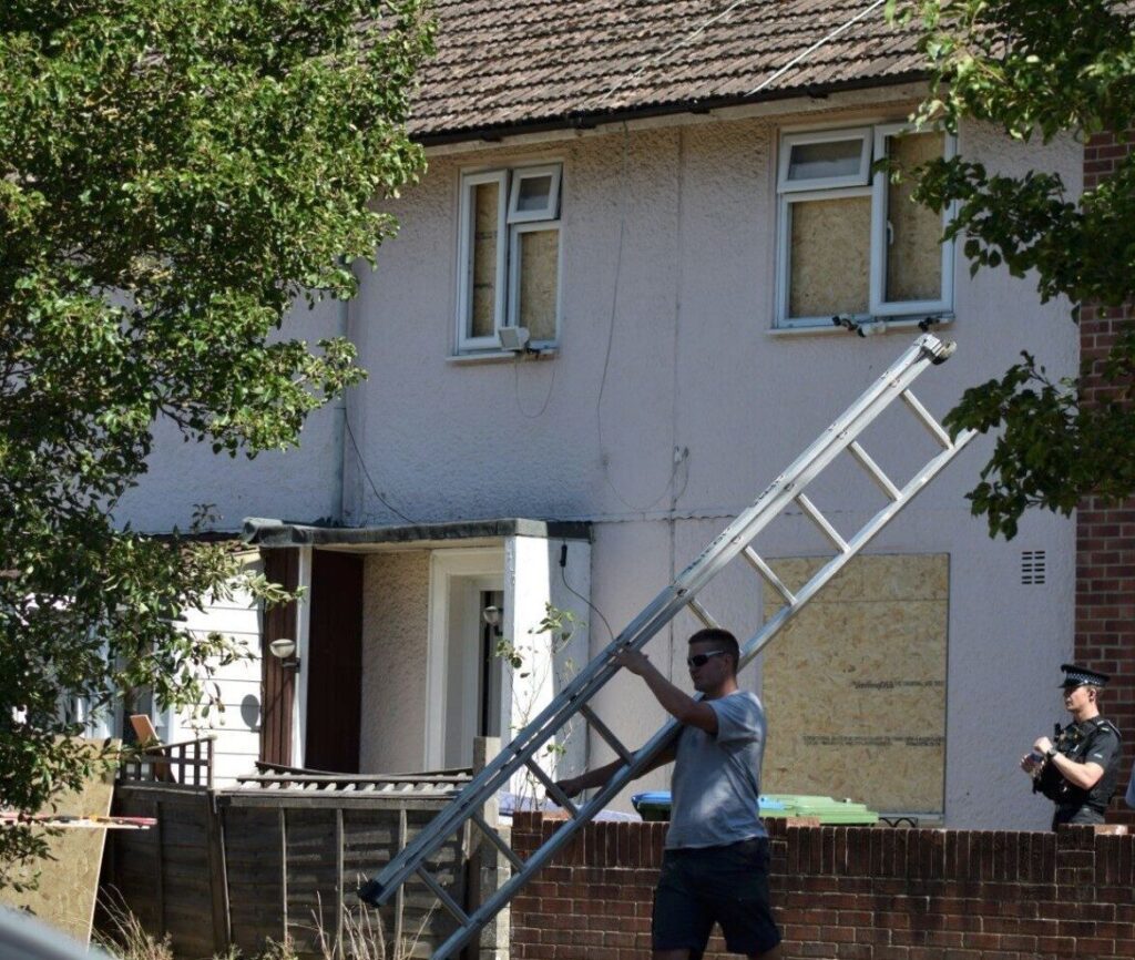 Police board up home of  suspected killer due to worries of reprisal attacks in Southampton