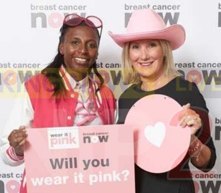 Caroline Dinenage added a splash of pink to her usual attire to support Breast Cancer Now’s wear it pink fundraiser