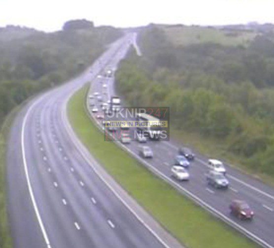 Multi Agency Response To Overturned Vehicle On M3 Motorway