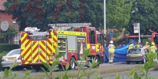 Motorcyclist is in a “life-threatening condition” following  Bus collision  in Morden