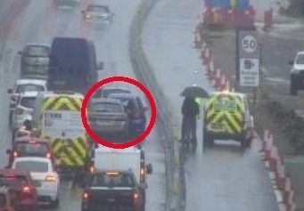 Rush hour collision on the M27 motorway in Southampton causing long delays